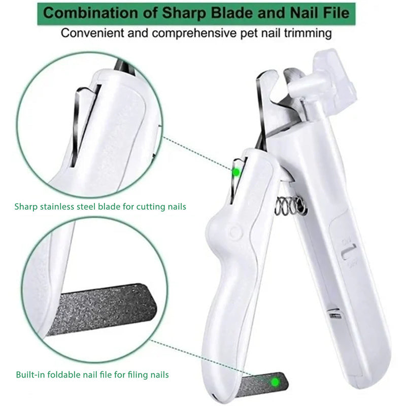 Pet Nail Clippers With LED Light Dogs Cat Nail Scissors Professional Trimmer Tool Care Grooming Supplies - Rokkaku 18 online shop