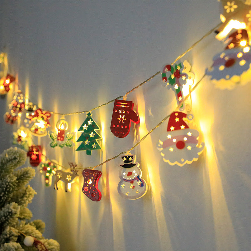 Christmas LED Light String Santa Claus Elk Snowman Xmas Ornament String Light Christmas Decorations New Year Navidad Gift - Rokkaku 18 online shop