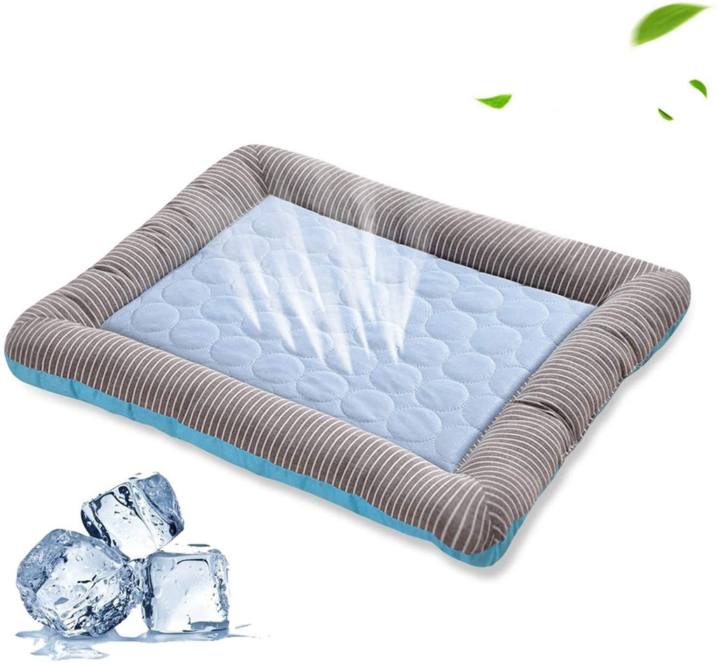 Pet Cooling Pad Bed For Dogs Cats Puppy Kitten Cool Mat Pet Blanket Ice Silk Material Soft For Summer Sleeping  Blue Breathable - Rokkaku 18 online shop