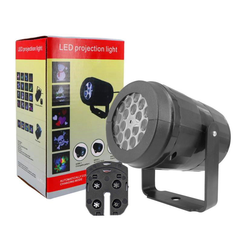 Christmas Party Lights Snowflake Projector Light Led Stage Light Rotating Xmas Pattern Outdoor Holiday Lighting Garden Christmas Decor - Rokkaku 18 online shop