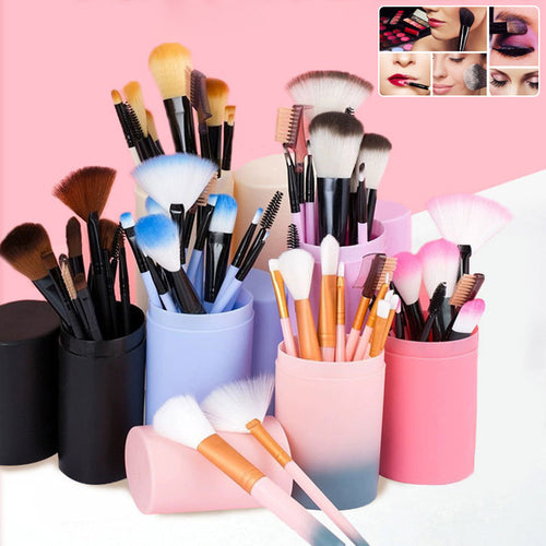 12pcs Makeup Brush Set Blush Eyeshadow Eyelash Highlighter Makeup Brush - Rokkaku 18 online shop