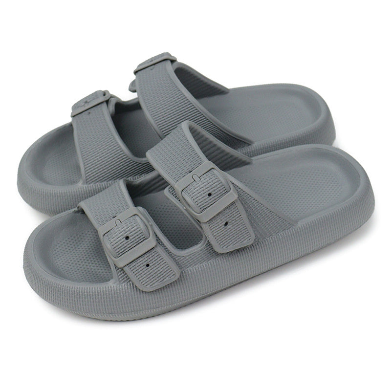 Platform Slippers Women's Summer Buckle Home Shoes Fashion Outdoor Wear Soft Bottom Sandals - Rokkaku 18 online shop