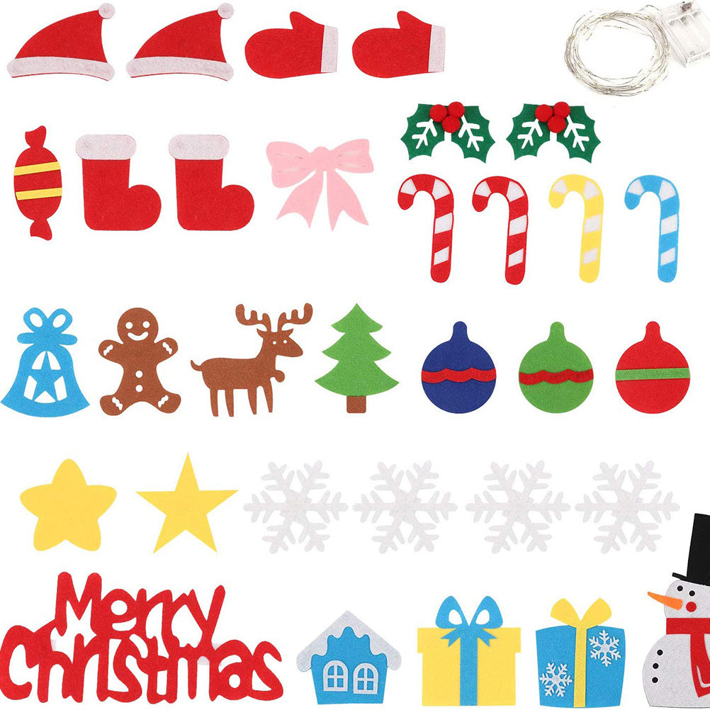 Children's DIY felt Christmas tree with lights - Rokkaku 18 online shop