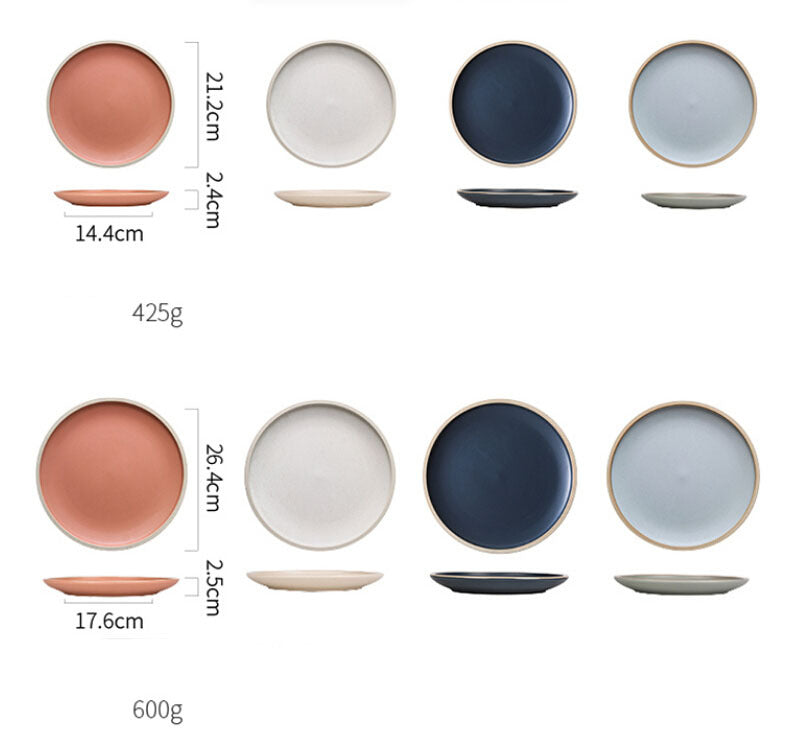 Pure color matte ceramic plate - Rokkaku 18 online shop