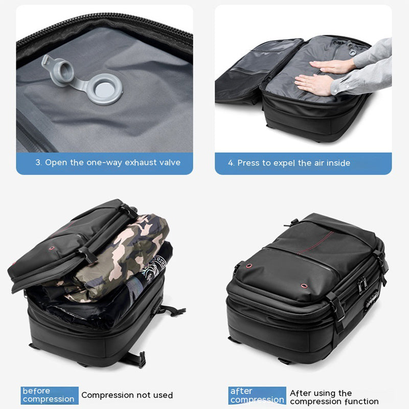 Travel Backpack Men's Business Multifunction Computer Bag Vacuum Compression Large-capacity Backpack - Rokkaku 18 online shop