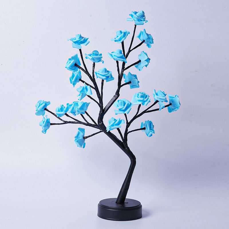 Table Lamp Flower Tree Rose Lamps Fairy Desk Night Lights USB Operated Gifts For Wedding Valentine Christmas Decoration - Rokkaku 18 online shop