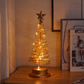LED Christmas Tree Spiral Light Table Ornament Wrought Iron Xmas Tree Bedroom Desk Lamp Christmas Atmosphere Night Light Decor - Rokkaku 18 online shop