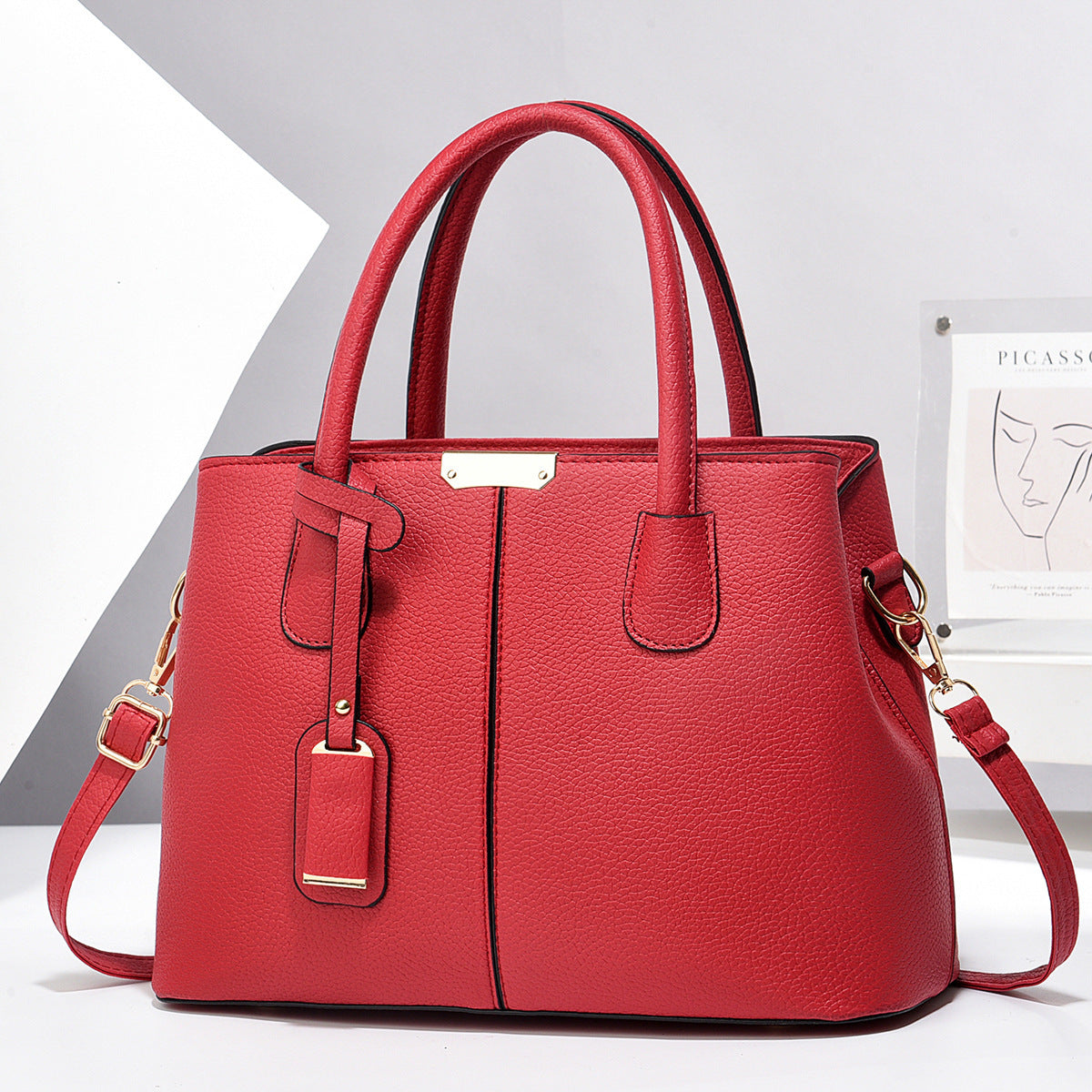 Women PU Leather Handbags Ladies Large Capacity Tote Bag Female Square Shoulder Bags New Fashion Crossbody Bags - Rokkaku 18 online shop