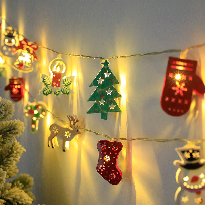 Christmas LED Light String Santa Claus Elk Snowman Xmas Ornament String Light Christmas Decorations New Year Navidad Gift - Rokkaku 18 online shop