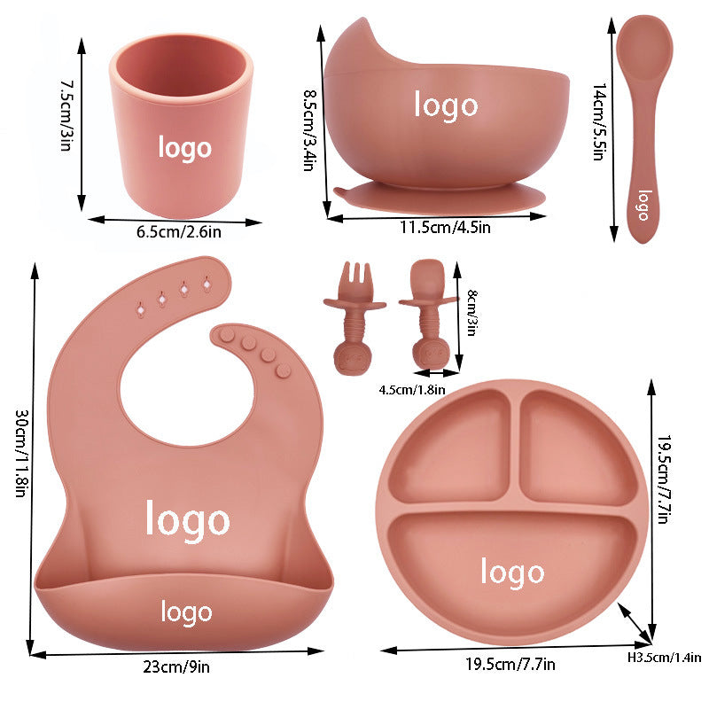 Baby Cutlery Set Silicone Bib Silicone Cup Spoon - Rokkaku 18 online shop