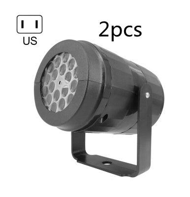 Christmas Party Lights Snowflake Projector Light Led Stage Light Rotating Xmas Pattern Outdoor Holiday Lighting Garden Christmas Decor - Rokkaku 18 online shop