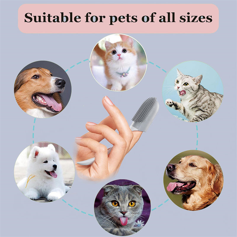Dog Tooth Cleaning Brush Care Finger Wrap Cat Dog Oral Cleaning Toothbrush Tool Silicone Dog Cat Finger Toothbrush Supplies Pet Products - Rokkaku 18 online shop