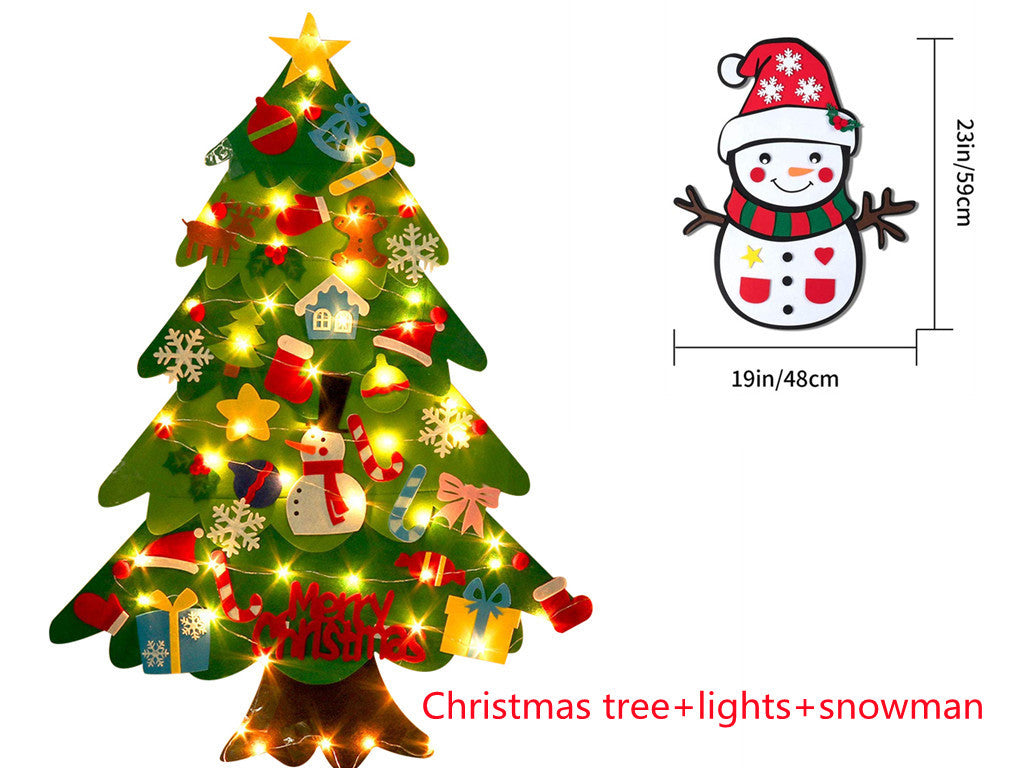 Children's DIY felt Christmas tree with lights - Rokkaku 18 online shop