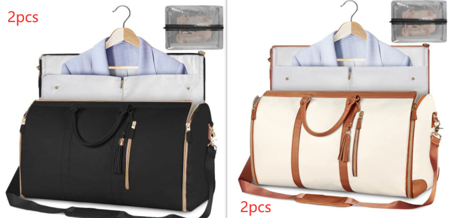 Large Capacity Travel Duffle Bag Women's Handbag Folding Suit Bag Waterproof Clothes Totes - Rokkaku 18 online shop