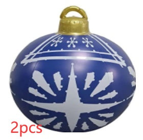 Christmas Ornament Ball Outdoor Pvc 60CM Inflatable Decorated Ball PVC Giant Big Large Balls Xmas Tree Decorations Toy Ball - Rokkaku 18 online shop