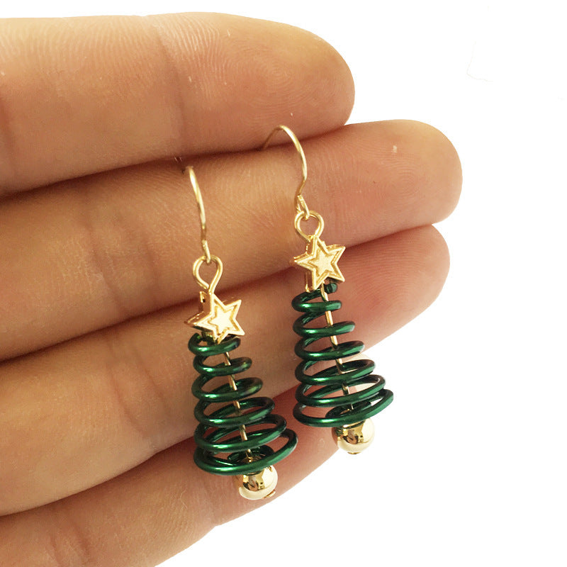Christmas Earrings Tree Star DIY Earrings - Rokkaku 18 online shop