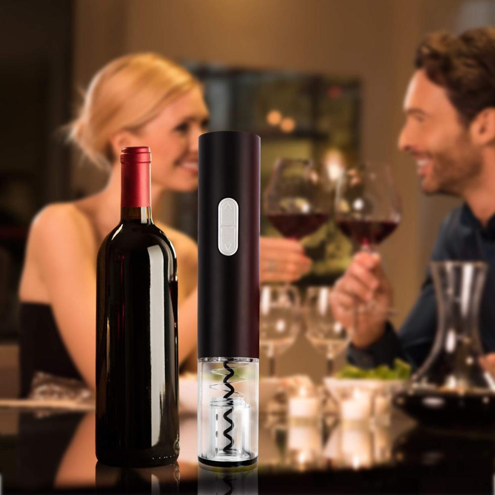 Electric Wine Opener Automatic Electric Wine Bottle Corkscrew Opener With Foil Cutter Wine Bottle Opener Kit - Rokkaku 18 online shop