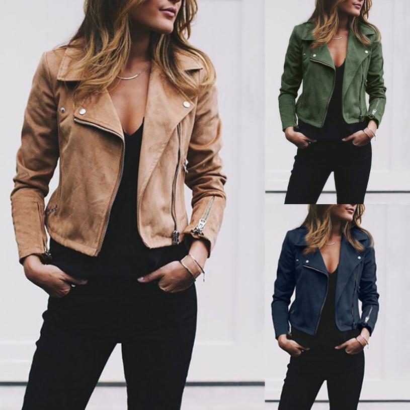 Lapel And Diagonal Zipper Short Women's Clothing - Rokkaku 18 online shop