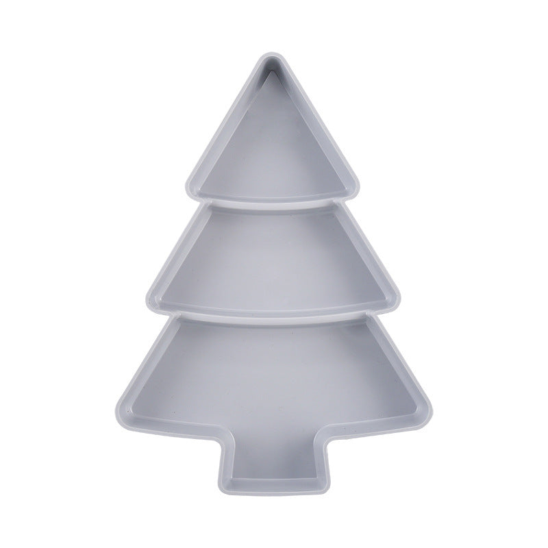 Christmas Tree Shaped Fruit Platter Creative Plates Storage Box Dried Fruit Snack Plates Divided Candy Dessert Plate Container - Rokkaku 18 online shop