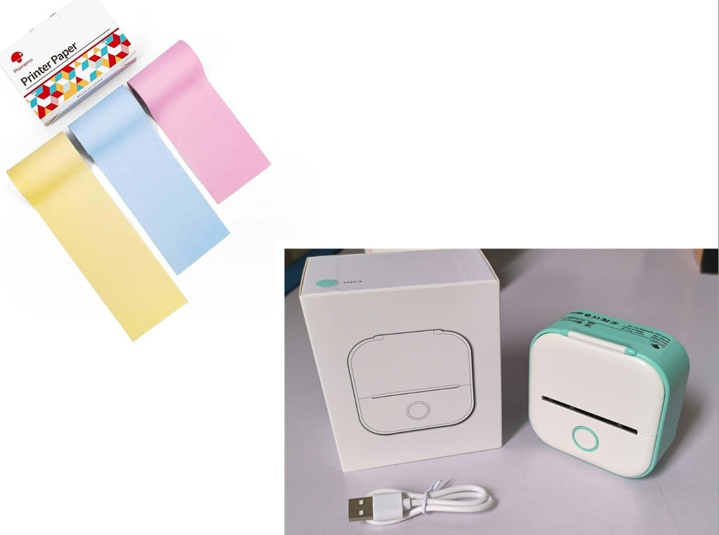 Portable Mini Thermal Label Printer Home Photo Printer Student Wrong Question Printer Bluetooth-compatible Mini Label Printer Price Tag - Rokkaku 18 online shop