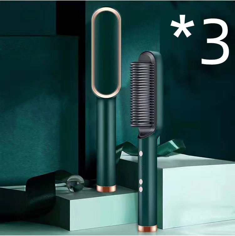 New 2 In 1 Hair Straightener Hot Comb Negative Ion Curling Tong Dual-purpose Electric Hair Brush - Rokkaku 18 online shop