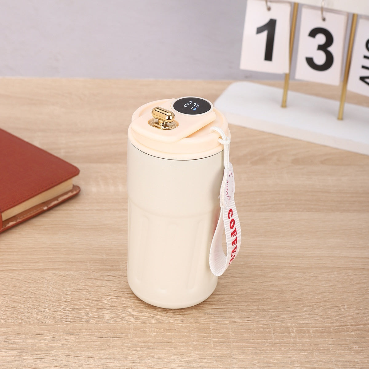 Smart Digital Thermal Bottle Portable Coffee Mug Stainless Steel Water Bottle In-Car Insulated Cup Keep Cold Vacuum Flasks 450ml - Rokkaku 18 online shop