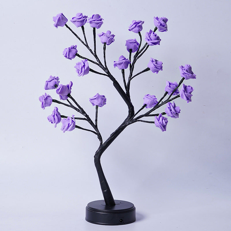 Table Lamp Flower Tree Rose Lamps Fairy Desk Night Lights USB Operated Gifts For Wedding Valentine Christmas Decoration - Rokkaku 18 online shop