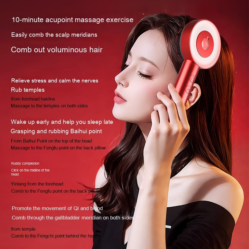 Fluffy Comb Scalp Massager Infrared Hair Care And Beauty - Rokkaku 18 online shop