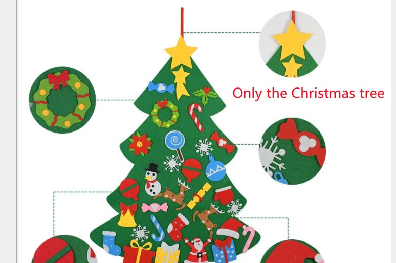 Children's DIY felt Christmas tree with lights - Rokkaku 18 online shop