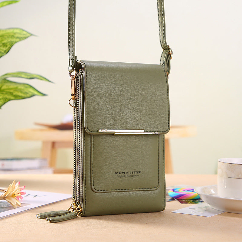 Touch Screen Mobile Phone Bag Small Crossbody Shouder Bags Women Long Wallet - Rokkaku 18 online shop