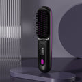 2 In 1 Straight Hair Comb Wireless Hair Straightener Brush Hair Fast Heating Portable Hot Curler USB Charging - Rokkaku 18 online shop