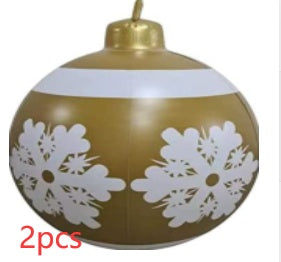 Christmas Ornament Ball Outdoor Pvc 60CM Inflatable Decorated Ball PVC Giant Big Large Balls Xmas Tree Decorations Toy Ball - Rokkaku 18 online shop