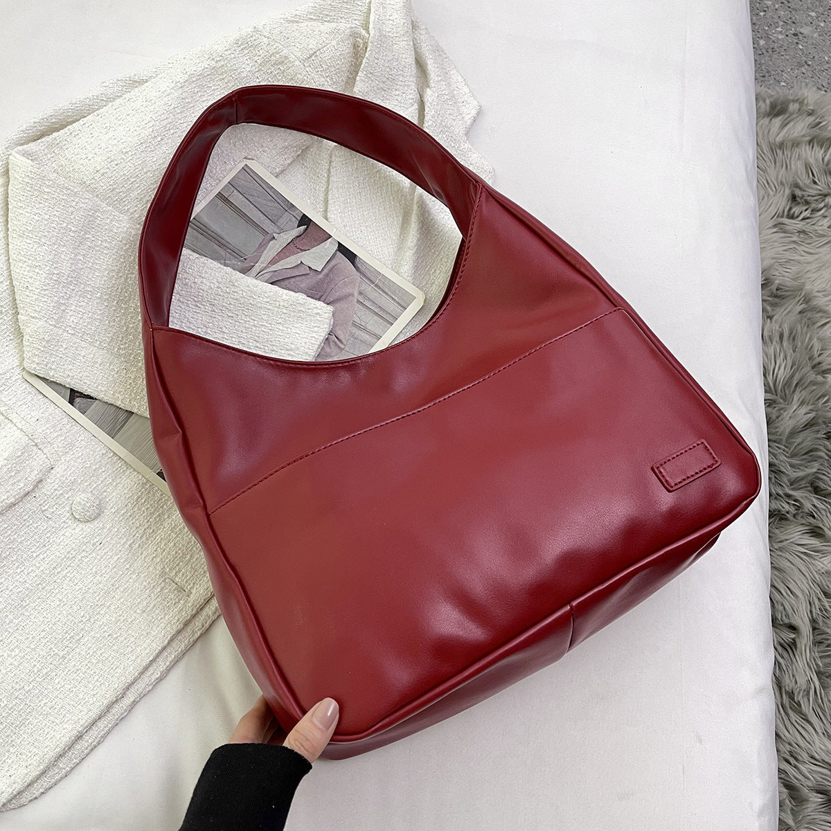 Fashion Tote Bag Large Capacity Casual Shoulder Bag Women's Commuting Handbag College Student - Rokkaku 18 online shop