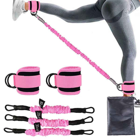 Ankle Strap Resistance Bands Hip Leg Strength Pull Rope Fitness Elastic Training Home Yoga Pilate Crossfit Workout Gym Equipment