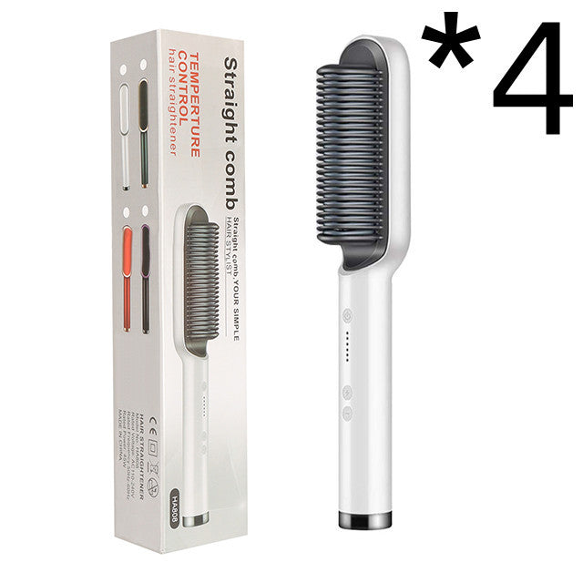 New 2 In 1 Hair Straightener Hot Comb Negative Ion Curling Tong Dual-purpose Electric Hair Brush - Rokkaku 18 online shop