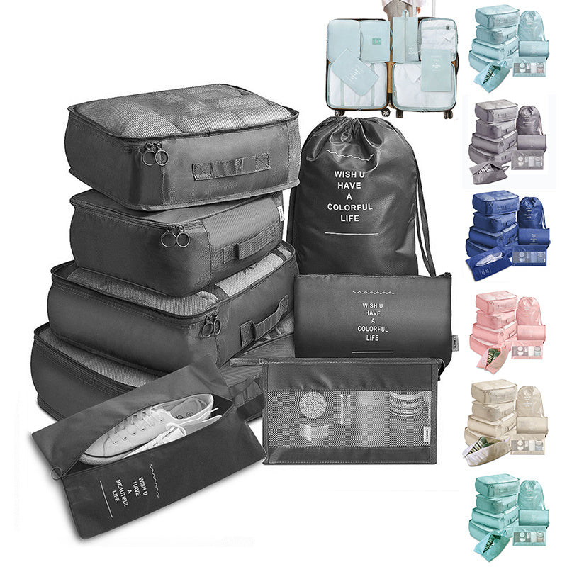 8-piece Set Luggage Divider Bag Travel Storage Clothes Underwear Shoes Organizer Packing Cube Bag - Rokkaku 18 online shop