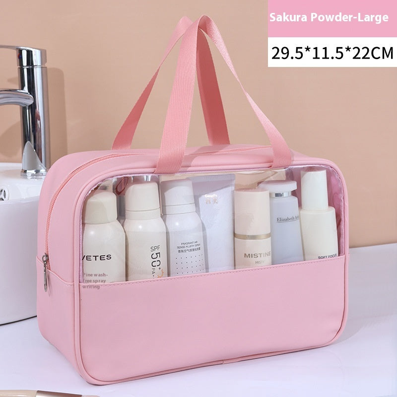 Large Capacity Cosmetic Bag Women's Transparent - Rokkaku 18 online shop