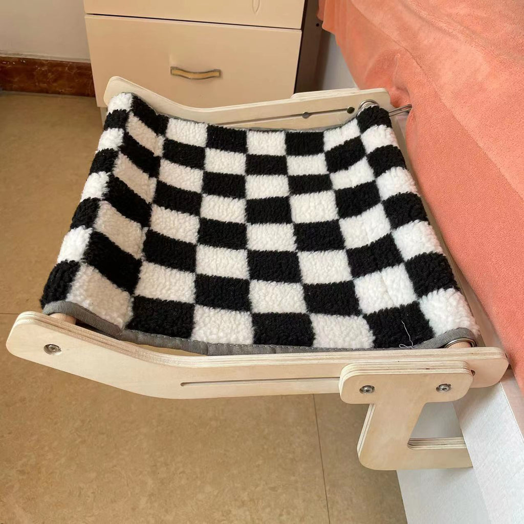 Cat Bed Hanging Bed Balcony Window Glass Wood - Rokkaku 18 online shop