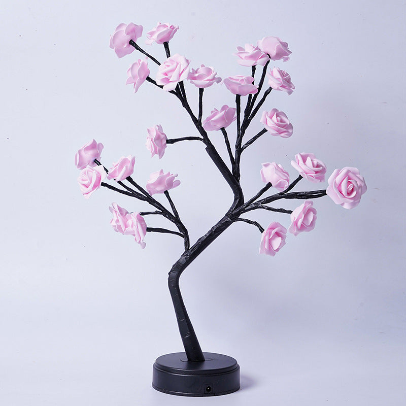 Table Lamp Flower Tree Rose Lamps Fairy Desk Night Lights USB Operated Gifts For Wedding Valentine Christmas Decoration - Rokkaku 18 online shop
