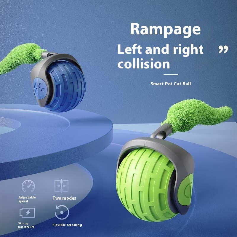 New Interactive Cat Toys Ball Auto Electric Rolling Ball Toys For Cat Kitty Pets Smart Automatic Teaser USB Rechargeable Cat Toy Pet Products - Rokkaku 18 online shop