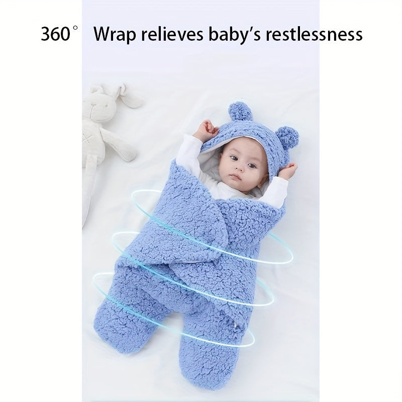 Winter Baby Sleeping Bag Bear Nap Printed Sleeping Bag, Suitable For Babies Aged 0-10 Months, Soft Nap Mat With Removable Pillow - Rokkaku 18 online shop