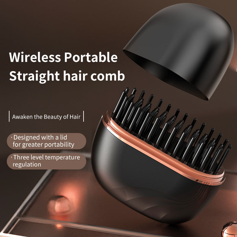 Mini Hair Straightening Comb Wireless Charging Portable Multifunctional Hair Care Not Hurt Hair Styling Comb Hair Straightener - Rokkaku 18 online shop