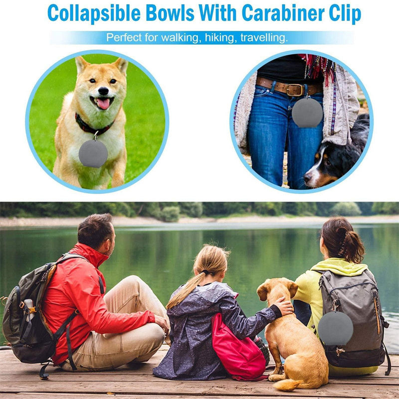 Rubber Foldable Double Bowl Pet Feeding Bowl Pets Supplies Dog Cat Bowls - Rokkaku 18 online shop