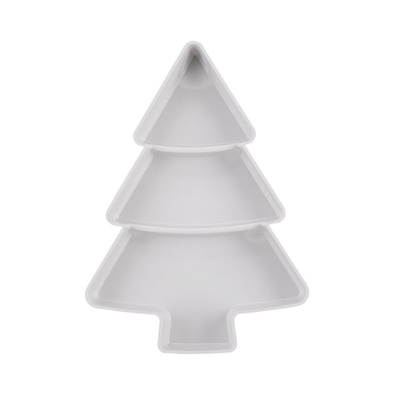 Christmas Tree Shaped Fruit Platter Creative Plates Storage Box Dried Fruit Snack Plates Divided Candy Dessert Plate Container - Rokkaku 18 online shop