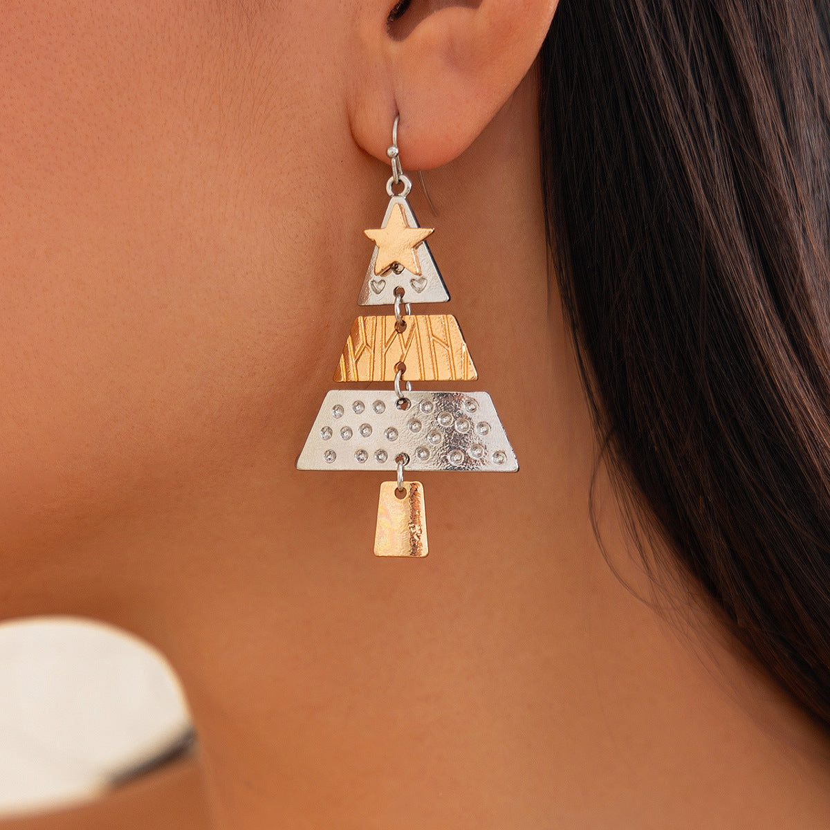 Christmas Tree Necklace And Earrings Fashion Pendant Necklace Suit Xmas Tree Earrings And Necklace New Year Jewelry - Rokkaku 18 online shop