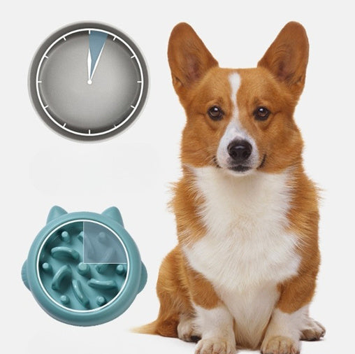 Pet Dog Cat Slow Feeder Bowls Anti Choking Slow Feeder Dish Bowl Home Dog Eating Plate Anti Gulping Bowl Supplies - Rokkaku 18 online shop