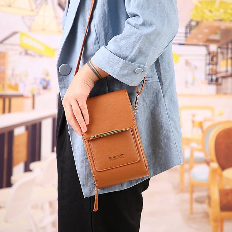 Touch Screen Mobile Phone Bag Small Crossbody Shouder Bags Women Long Wallet - Rokkaku 18 online shop