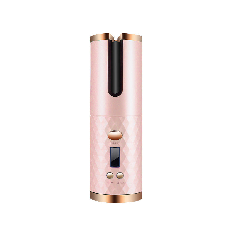 Rechargeable Automatic Hair Curler Women Portable Hair Curling Iron LCD Display Ceramic Curly Rotating Curling Wave Styer - Rokkaku 18 online shop