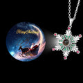 New Christmas Snowflake Necklace With Projection Design For Couples Christmas Gift Women's Clavicle Chain Jewelry - Rokkaku 18 online shop