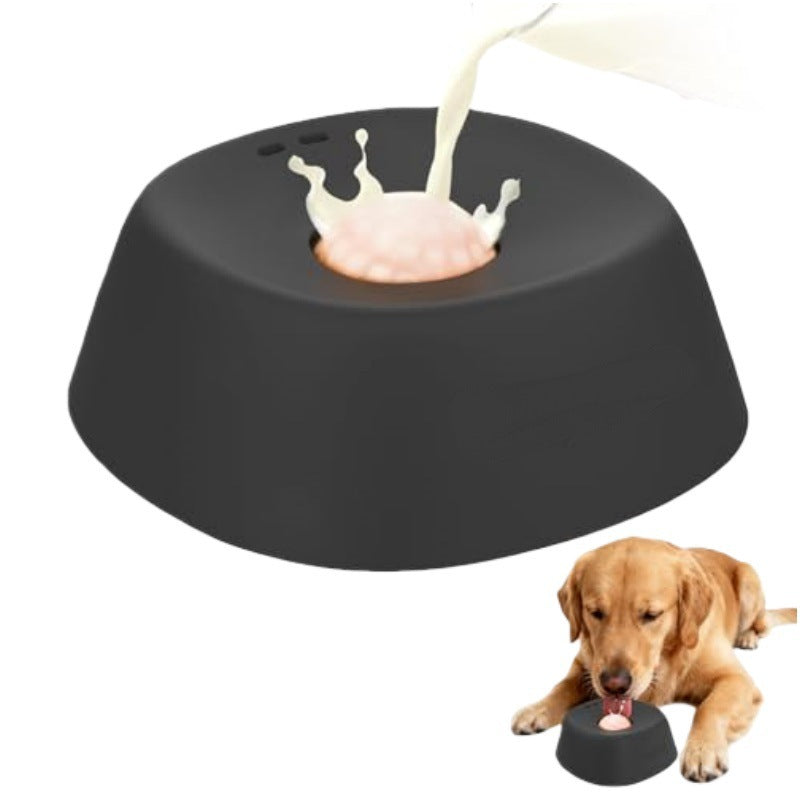 Pet Slow Feeder Non-Slip Spherical Dog Licking Bowl Anti-Choking Dog Bowl Lick Toy For Liquid Treats Bone Broth Yogurt